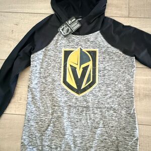 Vegas Golden Knights Polyester stretchy pull over hoodie.